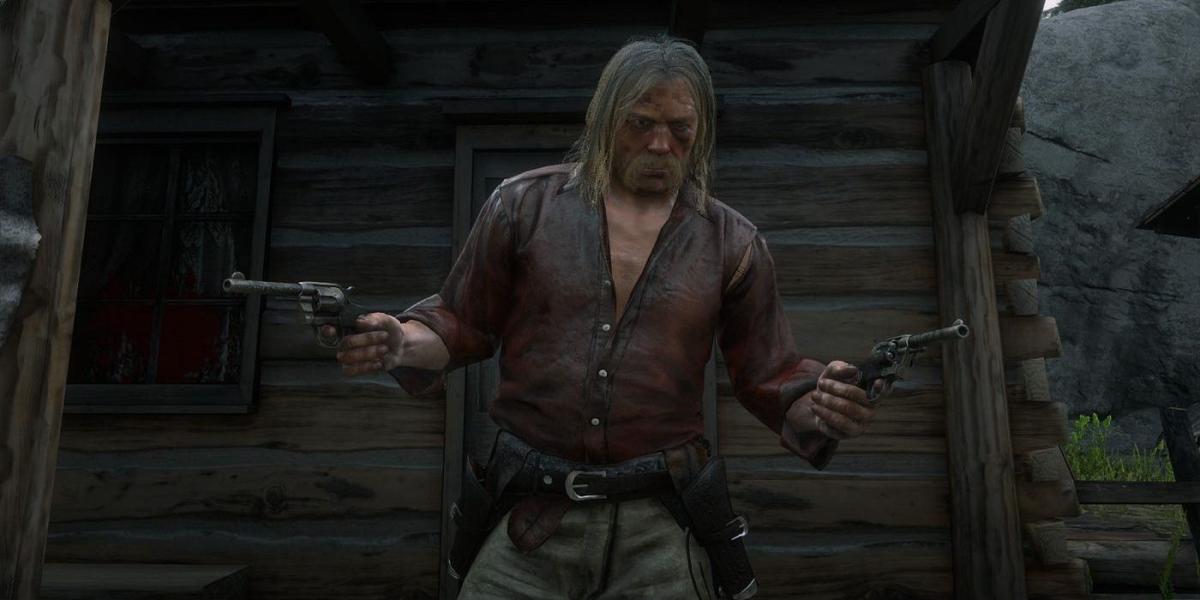Micah Bell em um impasse mexicano em Red Dead Redemption 2 Cropped
