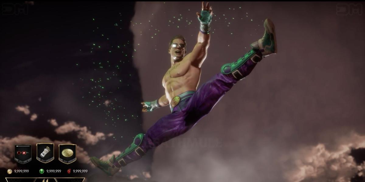 Posturas de luta icônicas em videogames - Johnny Cage - Jogador comemora a vitória em grande estilo