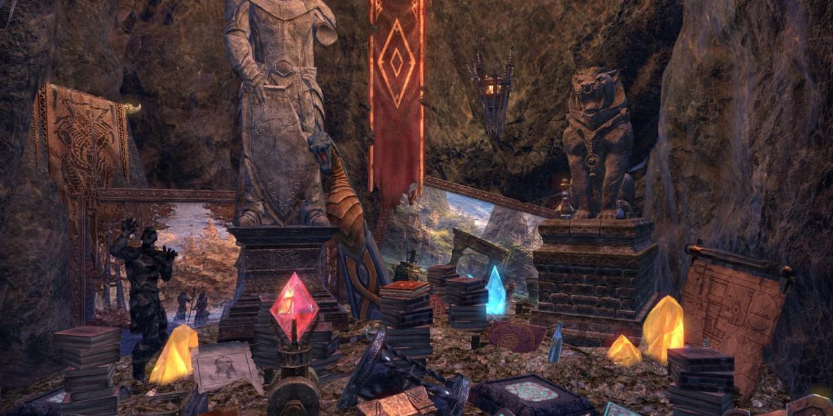 Uma pilha de tesouros no Elder Scrolls Online