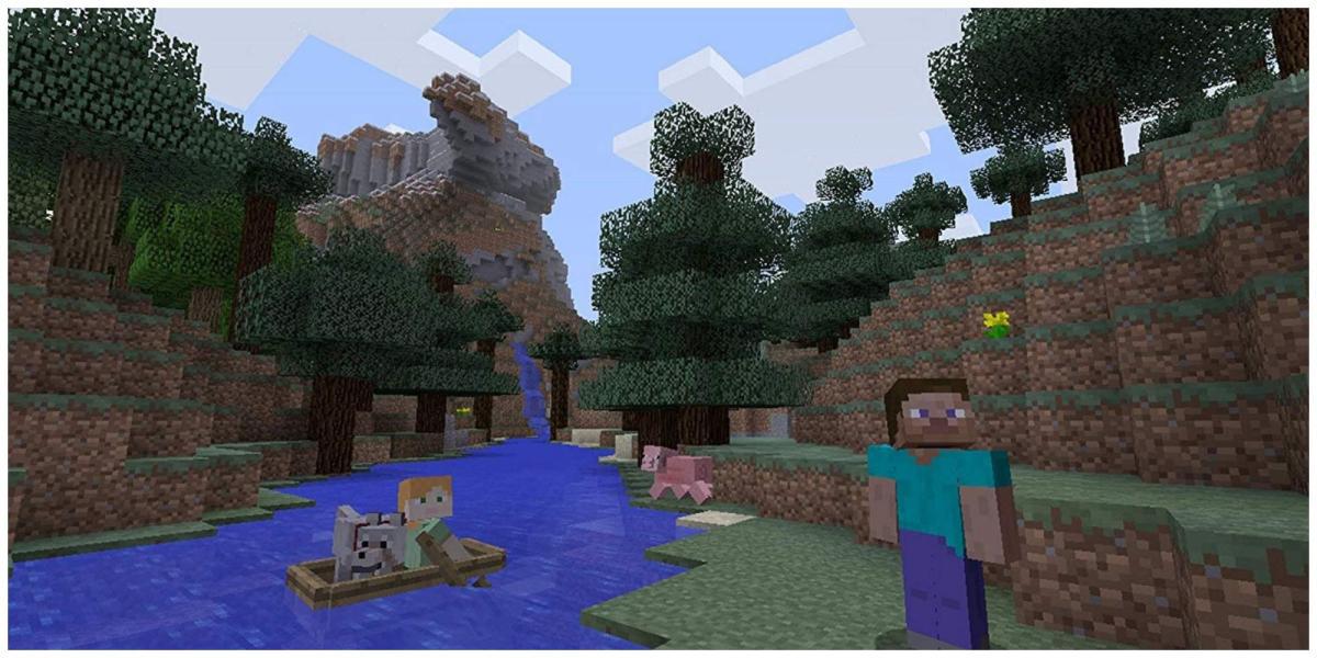 Personagens do Minecraft, Steve e Alex e um cachorro
