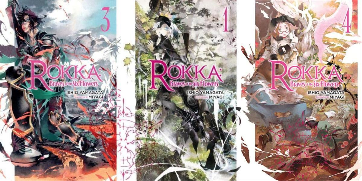 Capas dos volumes de Rokka: Braves of the Six Flowers