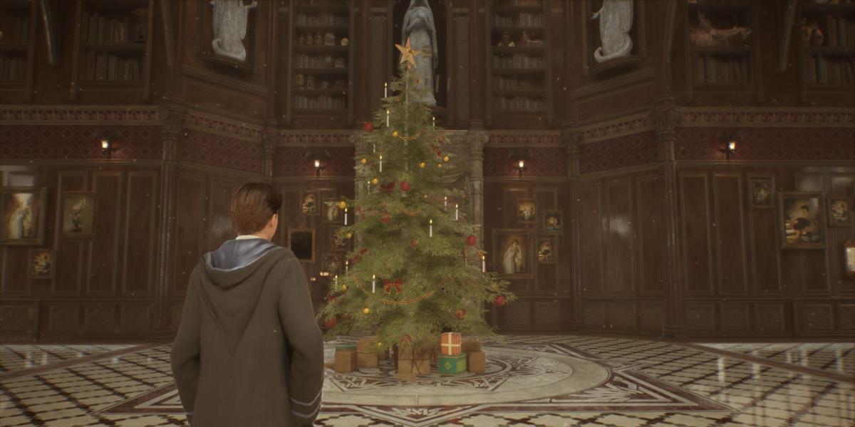 Conjuração da Árvore de Natal do Legado de Hogwarts