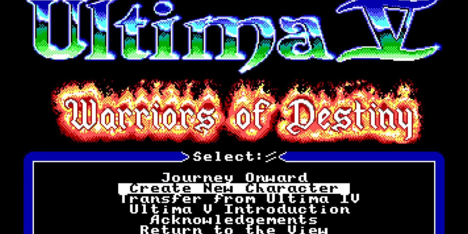 Uma captura de tela de Ultima V Warriors of Destiny