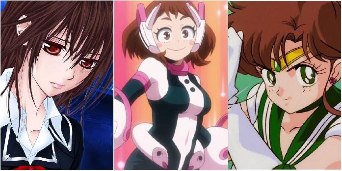 10 melhores personagens femininas de anime com cabelo castanho