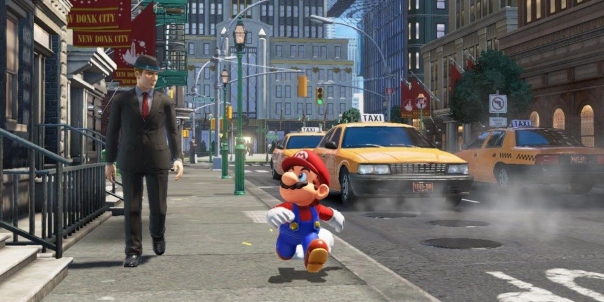 Mario andando por New Donk City