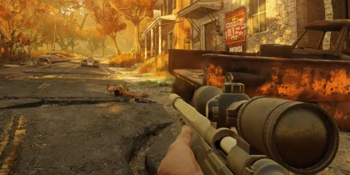 Um atirador em Fallout 76