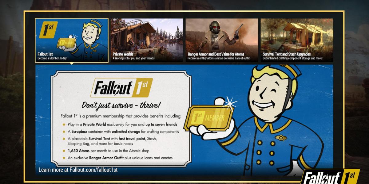 Fallout 76 Fallout 1º anúncio