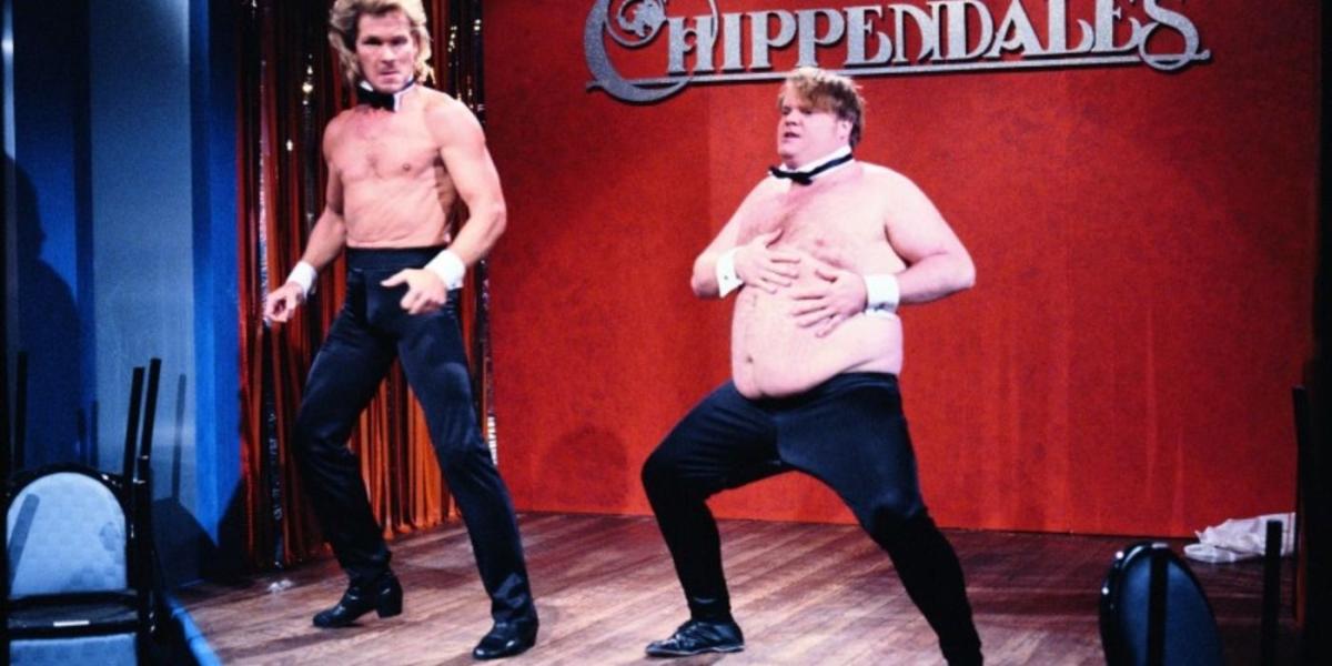 Chippendales Audition Chris Farely Patrick Swayze SNL