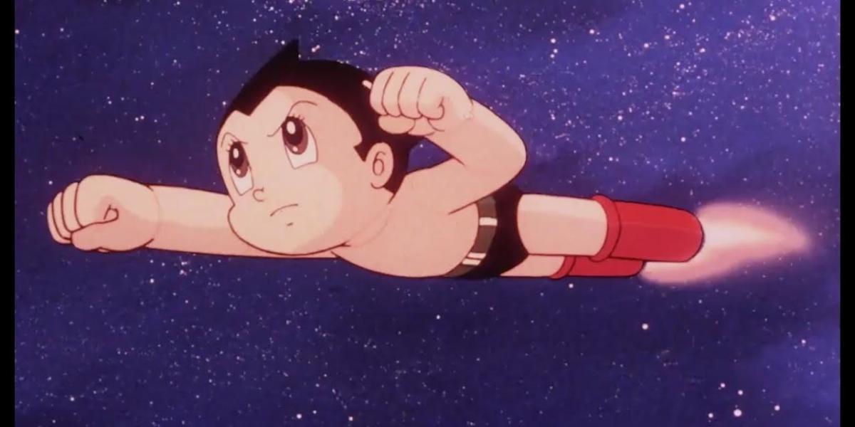 Astroboy voando Captura de tela Anime clássico