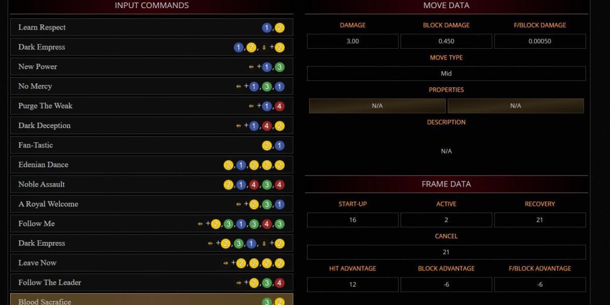 Lista de comandos de Mortal Kombat 11 para Kitana