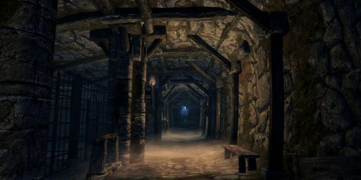 A prisão abandonada em Skyrim