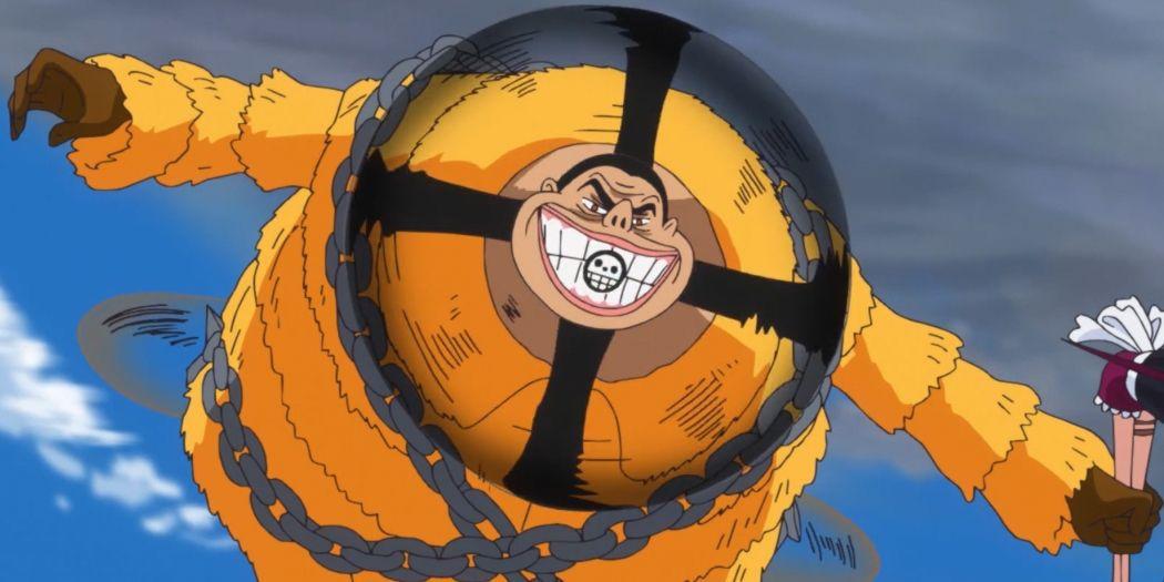 One Piece Buffalo usando sua Akuma no Mi para voar