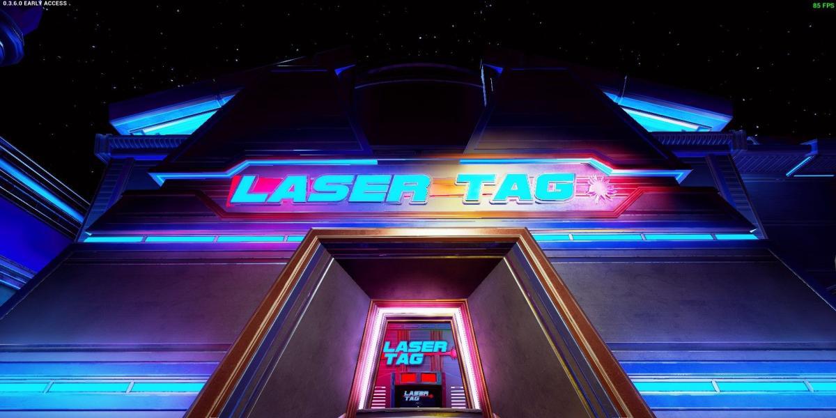 A entrada para Laser Tag em Tower Unite