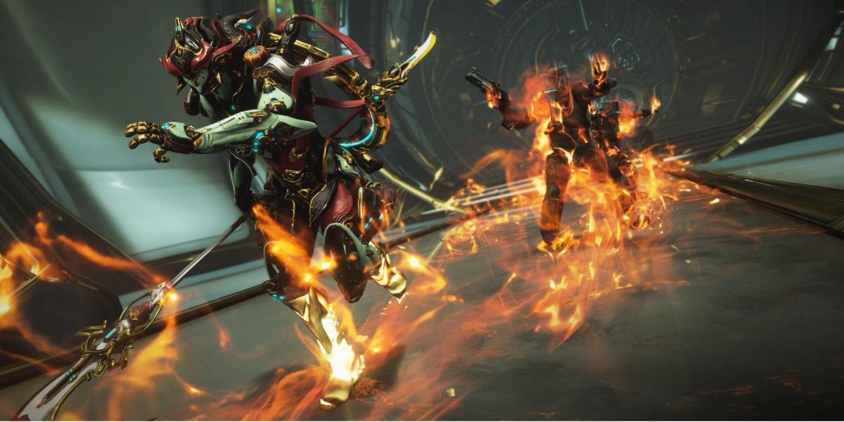 Grandes jogos PvE - Warframe - Jogador exibe habilidades de traje de bio-metal