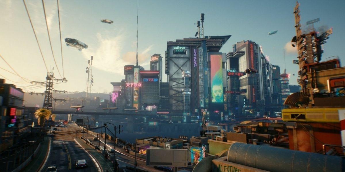 Vista da cidade tirada de Cyberpunk 2077