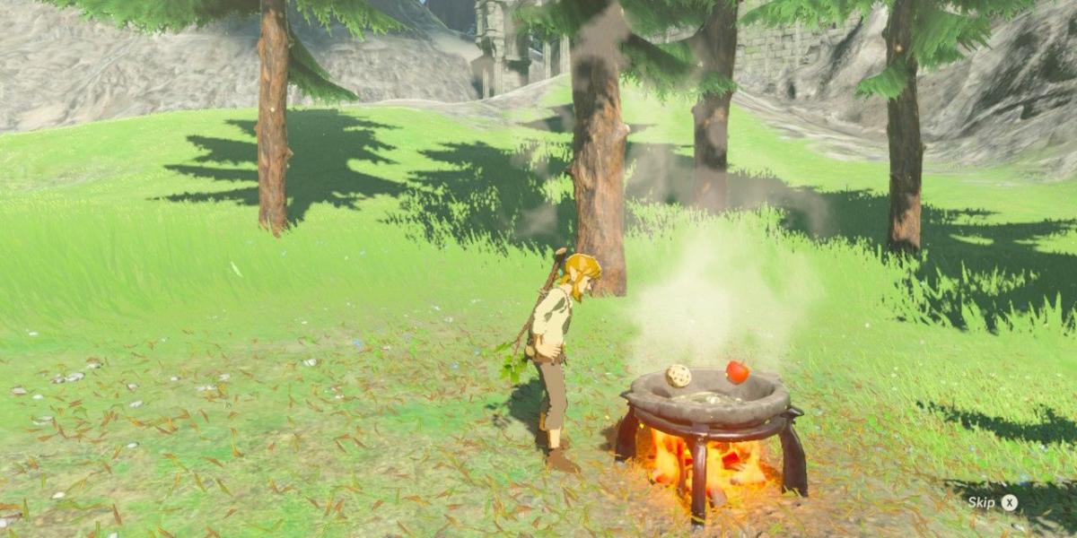 Cozinhar Link em The Legend of Zelda Breath of the Wild