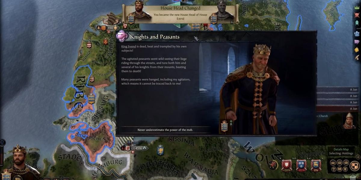 Rei Svend da Dinamarca em Crusader Kings 3