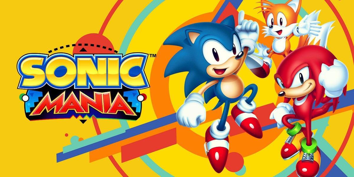Arte do título Sonic Mania com protagonistas