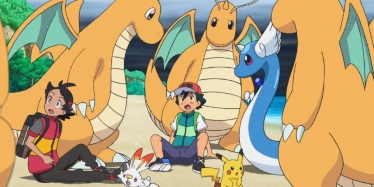 Pokemon Ash encontra Dragonites
