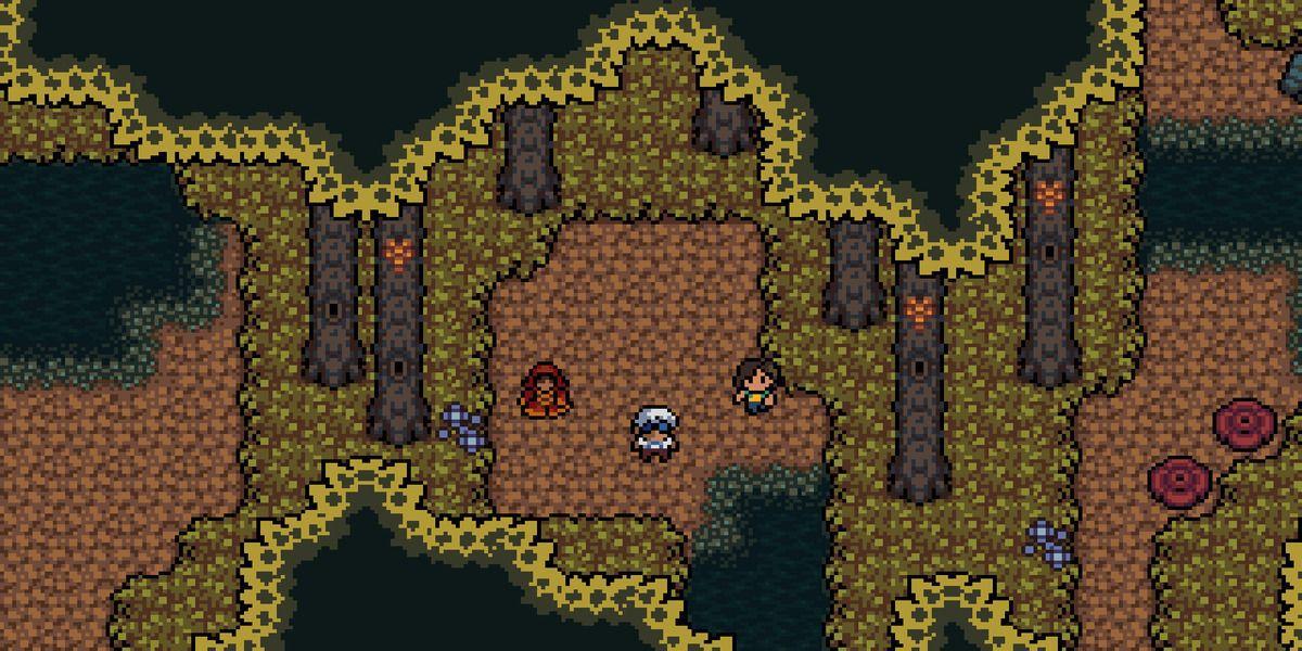Anódino - personagens em uma floresta