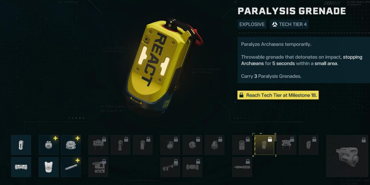 granada de paralisia arco-íris seis extração