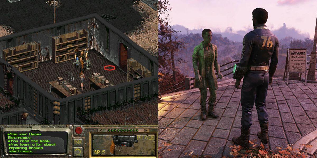 Jogabilidade de Fallout 1 e 76