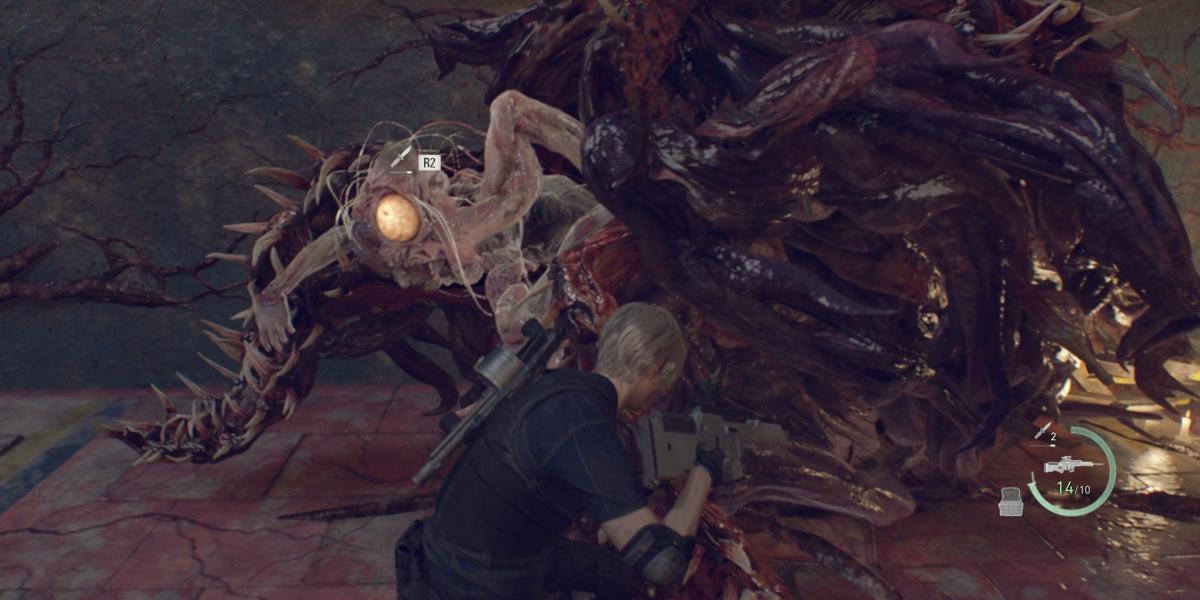 Resident Evil 4 Remake_ Ramon Salazar corpo a corpo