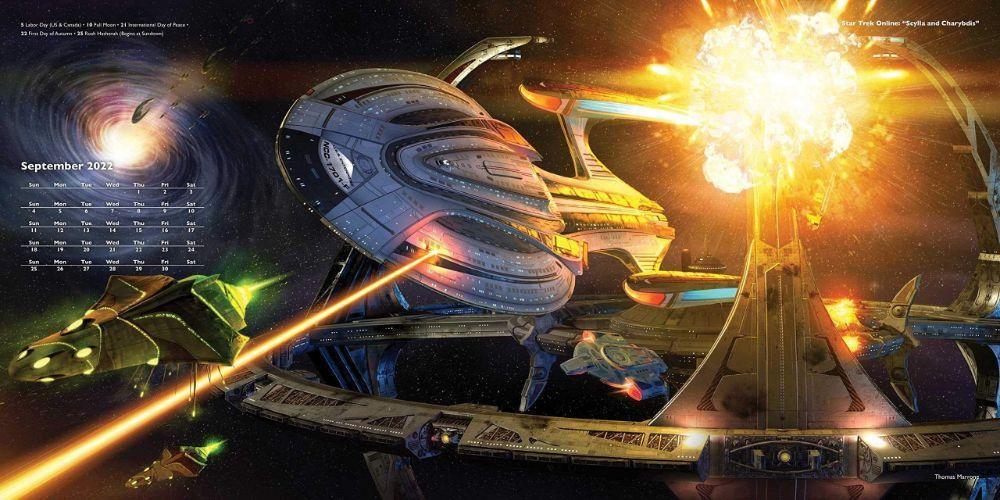 Navios da Federação Online de Star Trek defendendo o DS9