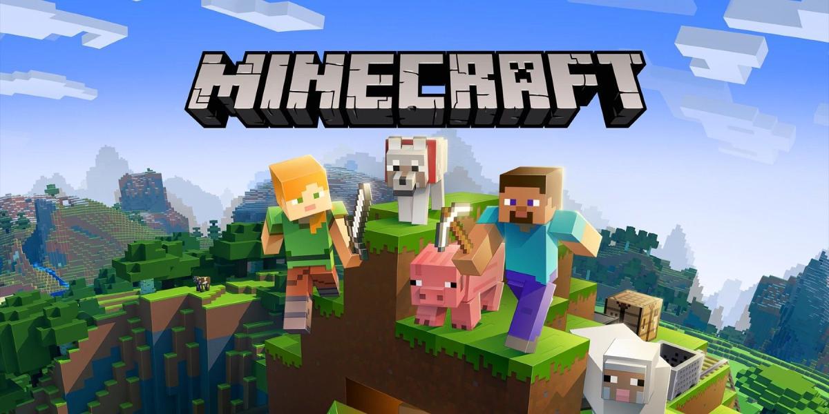 Logo e personagens do Minecraft