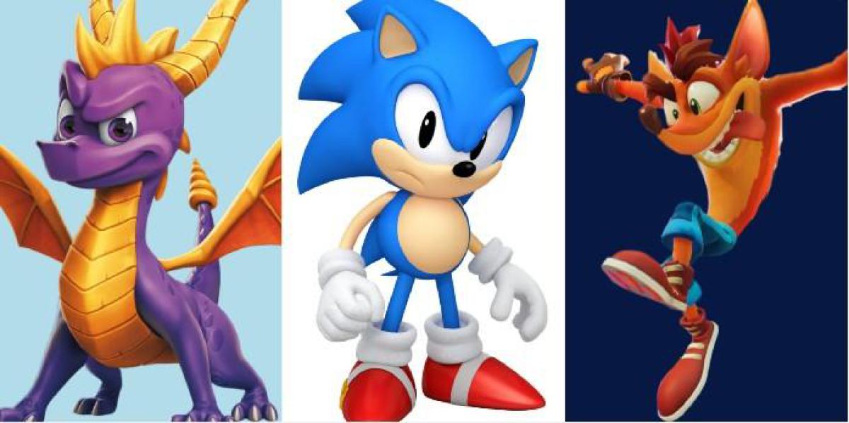 6 mascotes de videogame inspirados no Sonic The Hedgehog da Sega