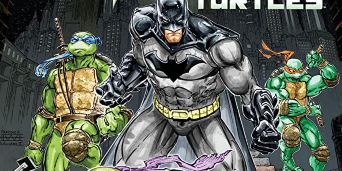 Batman com Leonardo e Michelangelo