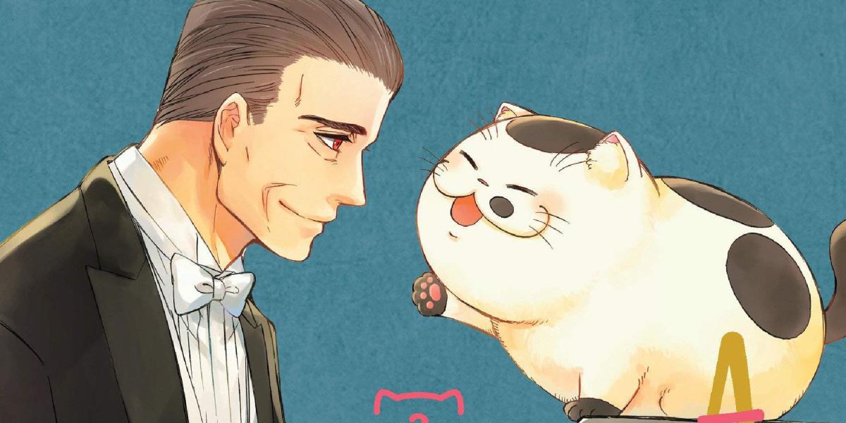Arte da capa de um homem e seu gato