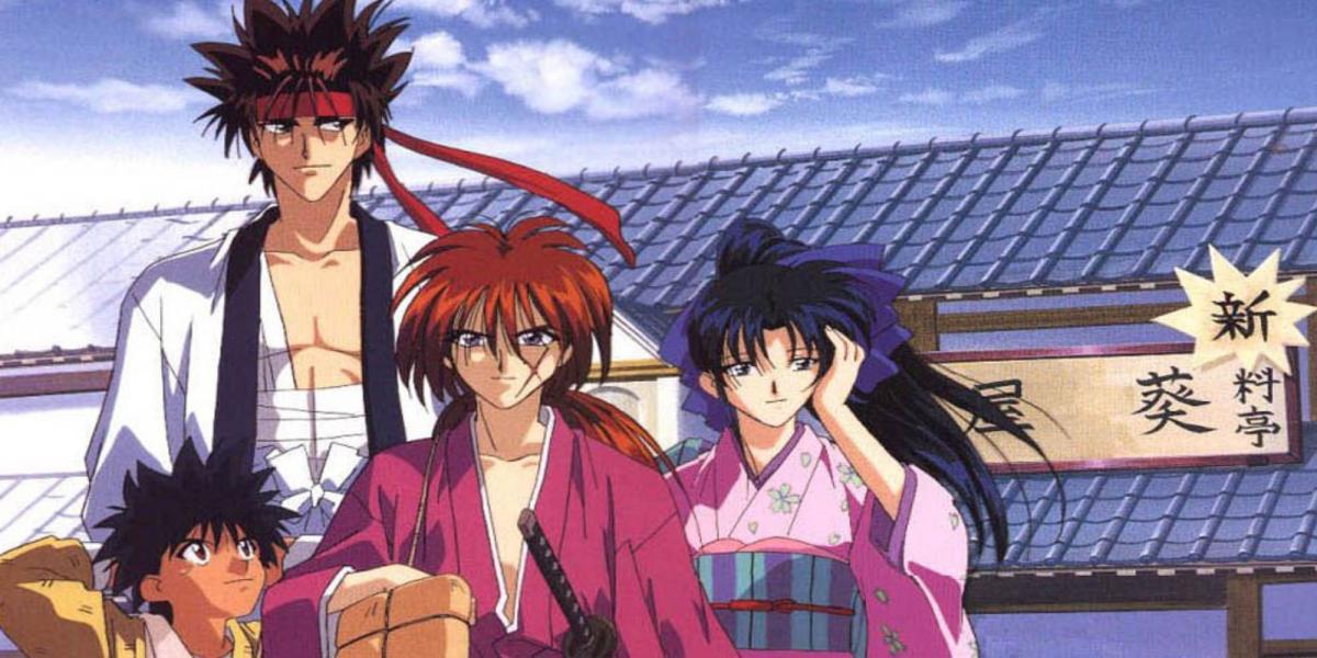 Rurouni Kenshin - O elenco principal junto.