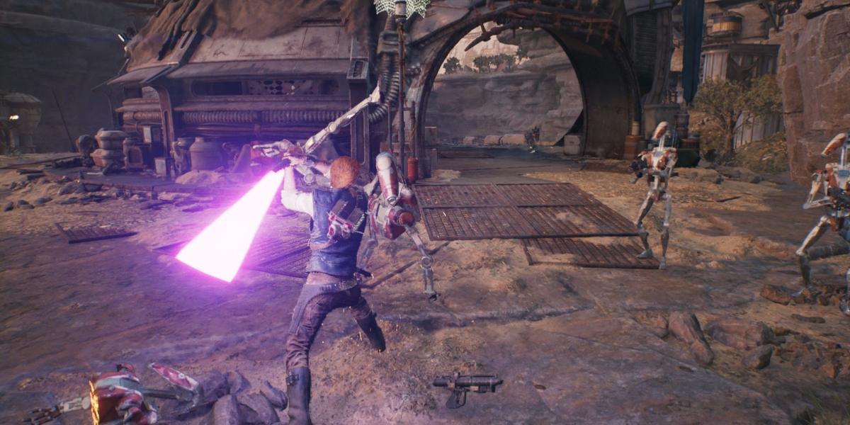 Lutando contra Droides de Batalha em Star Wars Jedi Survivor