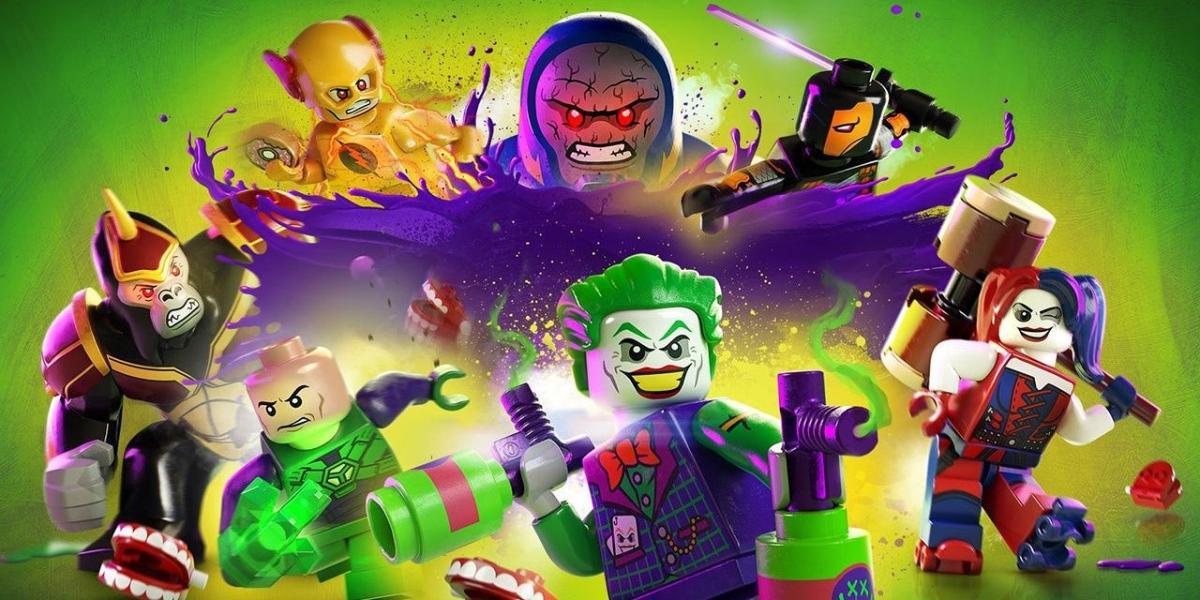 Joker, Harley, Deathstroke, Darkseid, Reverse Flash, Grodd e Luthor em Lego DC Super-Villains