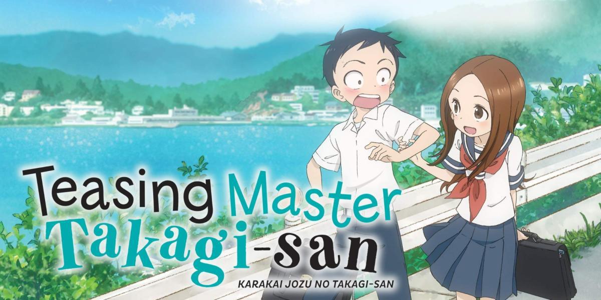 Os dois personagens principais de Teasing Master Takagi-san fora