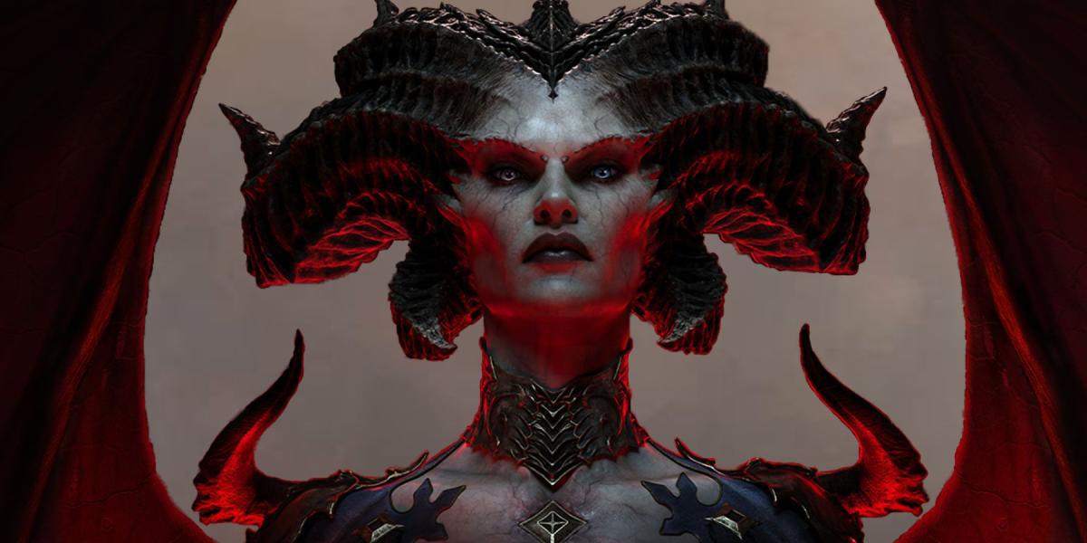 Diablo 4 Lilith close-up do rosto