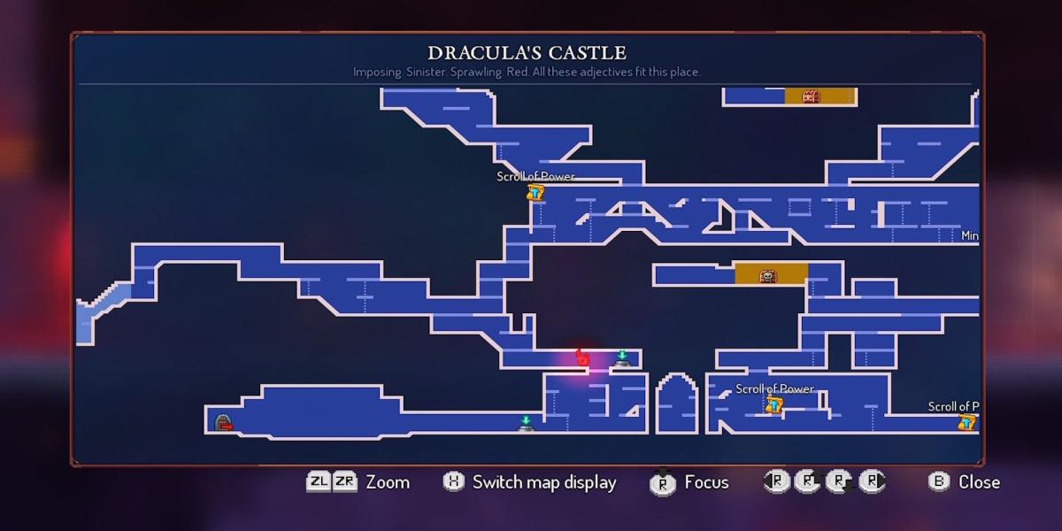 O mapa em Dead Cells Return to Castlevania