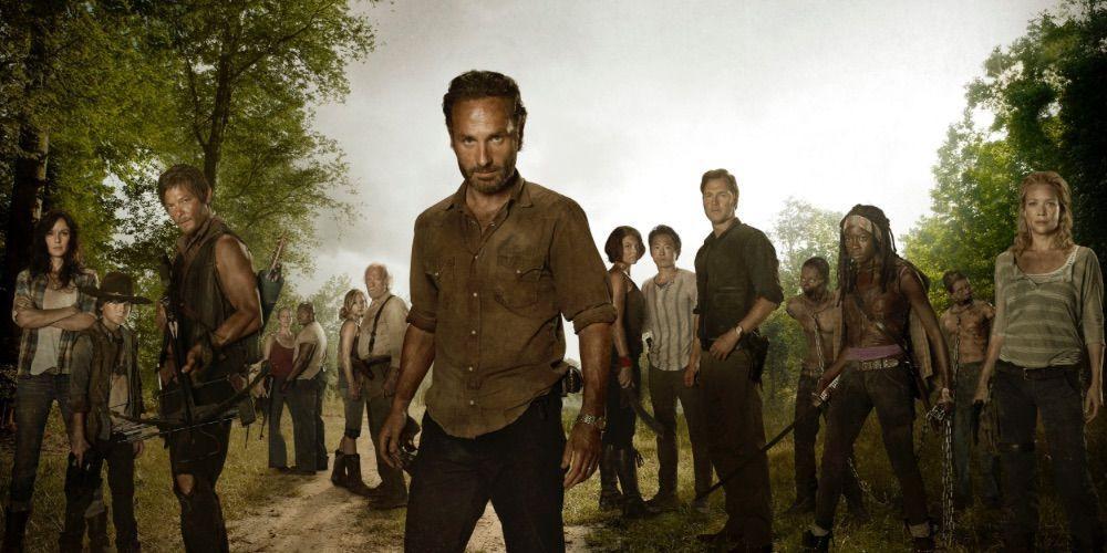 Rick e equipe de The Walking Dead