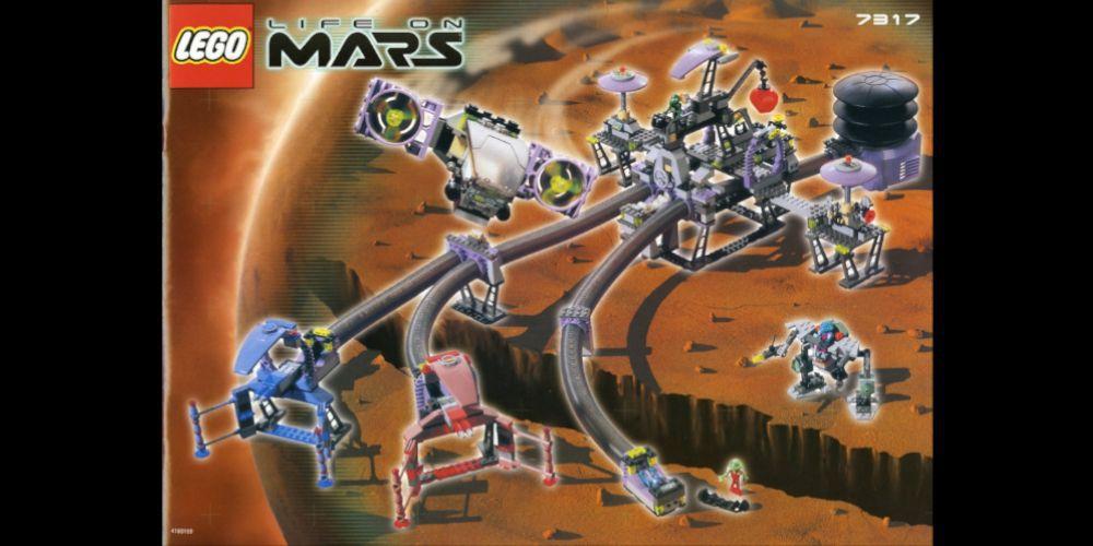 Base em Marte com aeronaves e drones. Fonte da imagem: Brickset.com