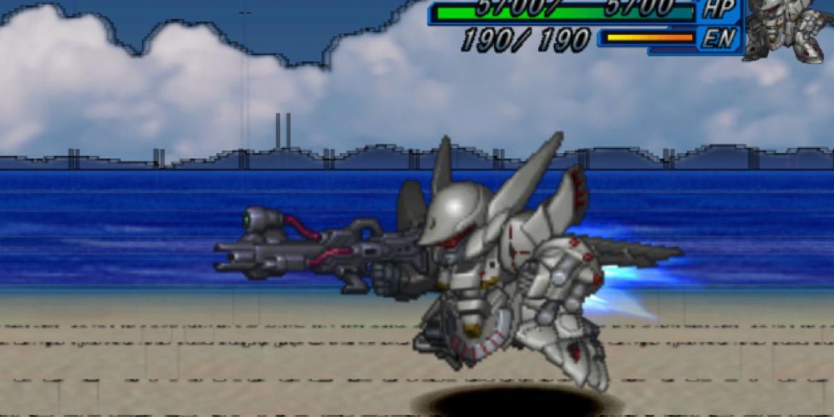 Lutando uma batalha em Super Robot Wars OG