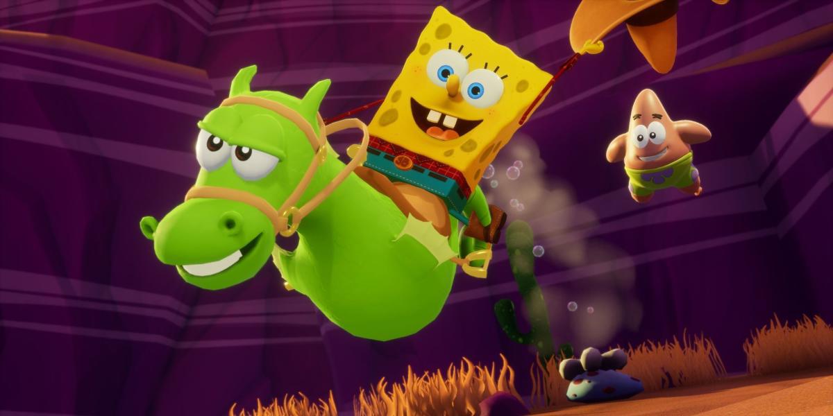 Bob Esponja e Patrick em SpongeBob SquarePants: The Cosmic Shake