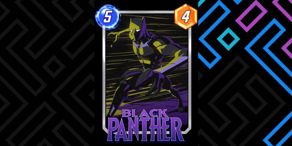 Arte do cartão variante do vídeo musical Marvel Snap Hero Pantera Negra