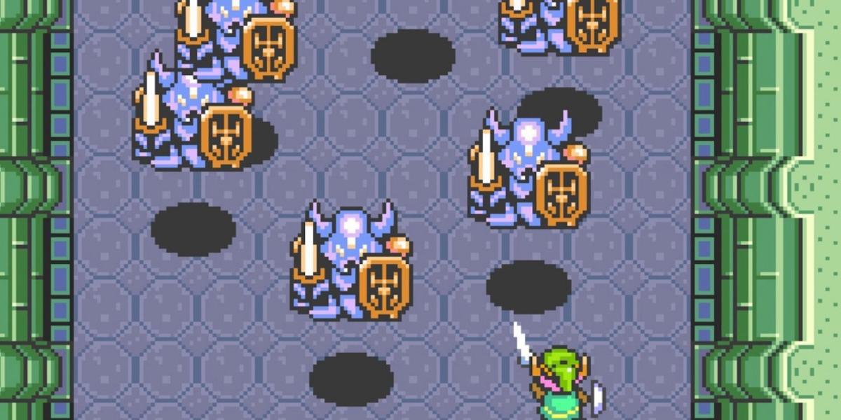 Lutando contra um chefe em The Legend Of Zelda A Link To The Past