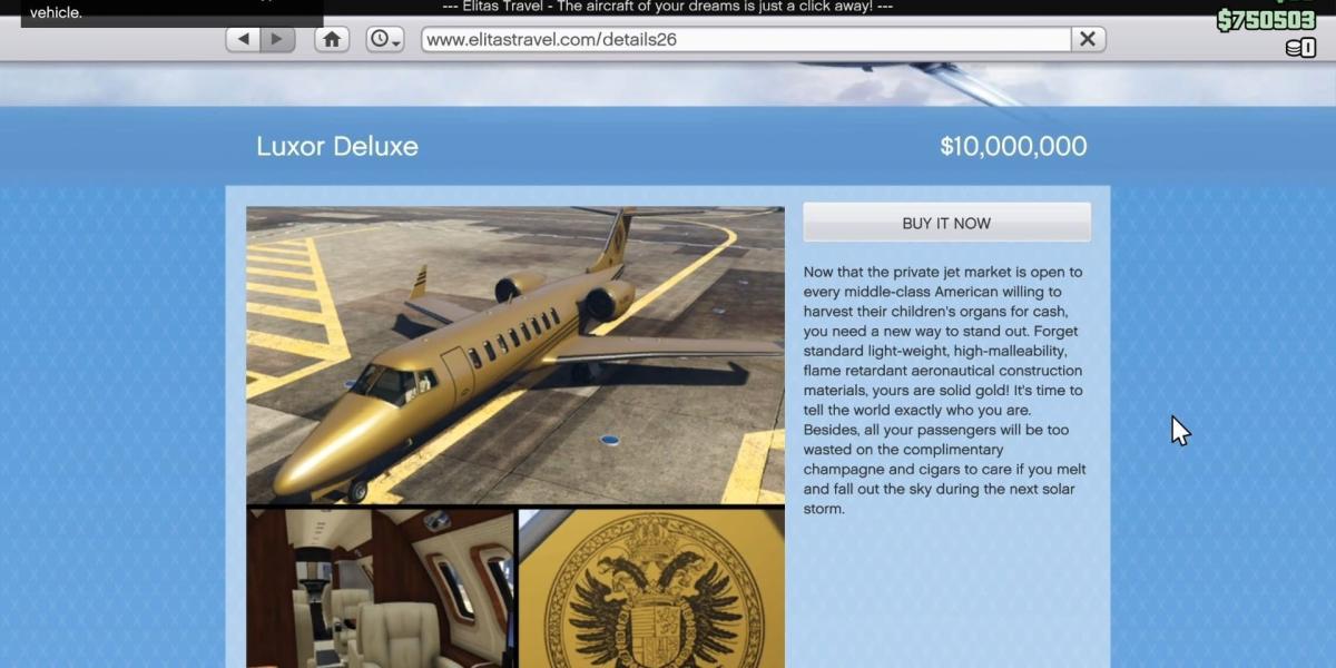 GTA Online Luxor Deluxe