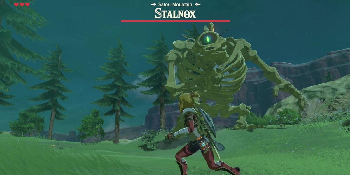 Link lutando contra um Stalnox em Breath of the Wild