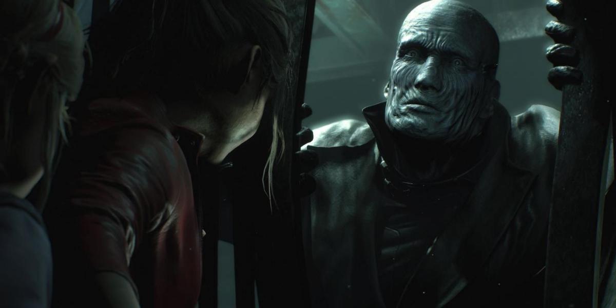 Monstro e Claire em Resident Evil 2