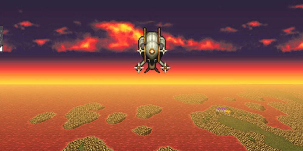 Quadrado Final Fantasy VI World Of Ruin dirigível