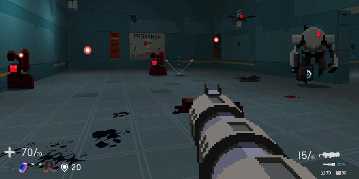 Um jogador sendo atacado em Bunker Punks