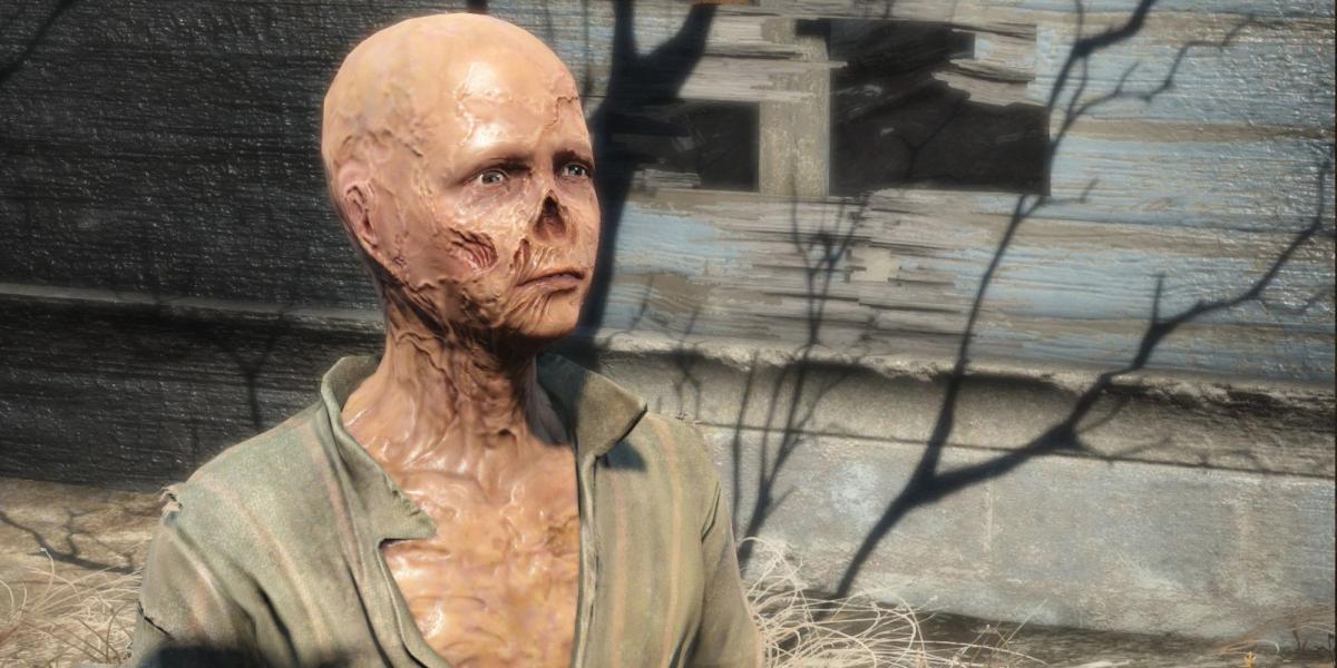 Billy, uma criança Ghoul, fala com o protagonista em Fallout 4